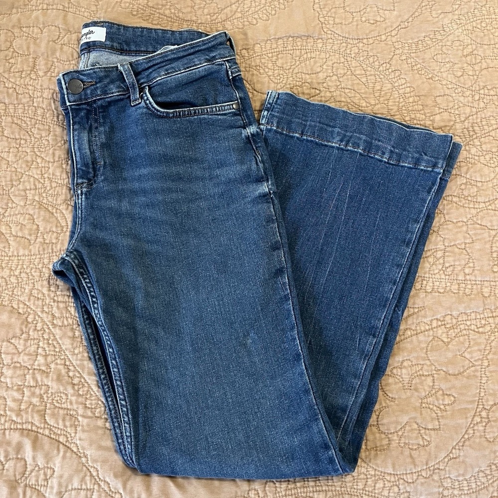 Wrangler Retro Mae Trouser Jeans Womens 31x32 Jana Dark Wash Mid Rise 112344578